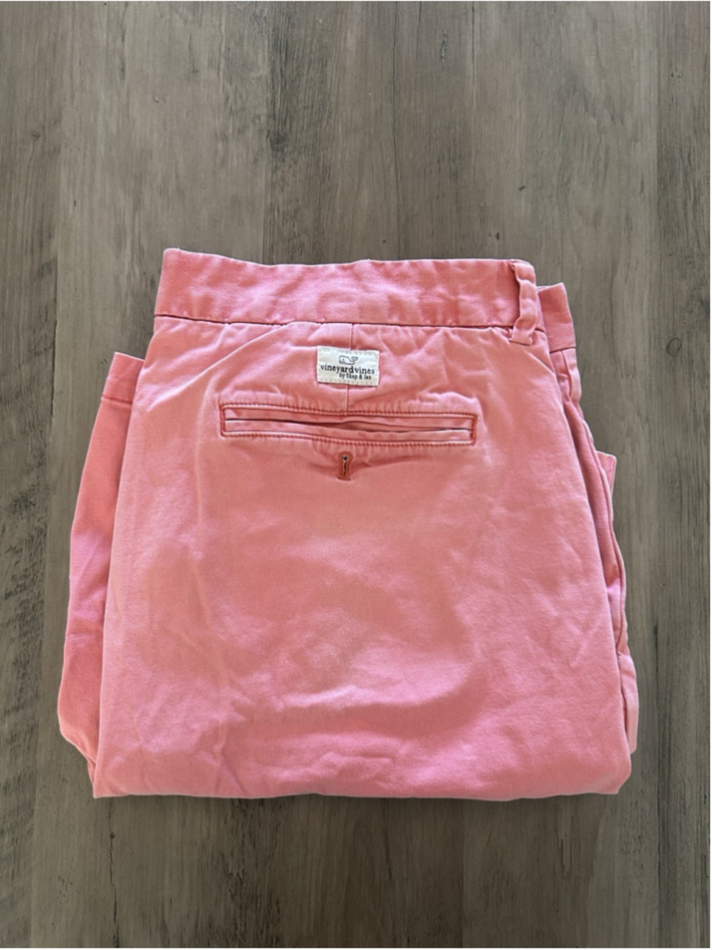 Vineyard Vines by Shep & Ian Men's Chino Shorts Size 38 Salmon/Pink Flat Front
